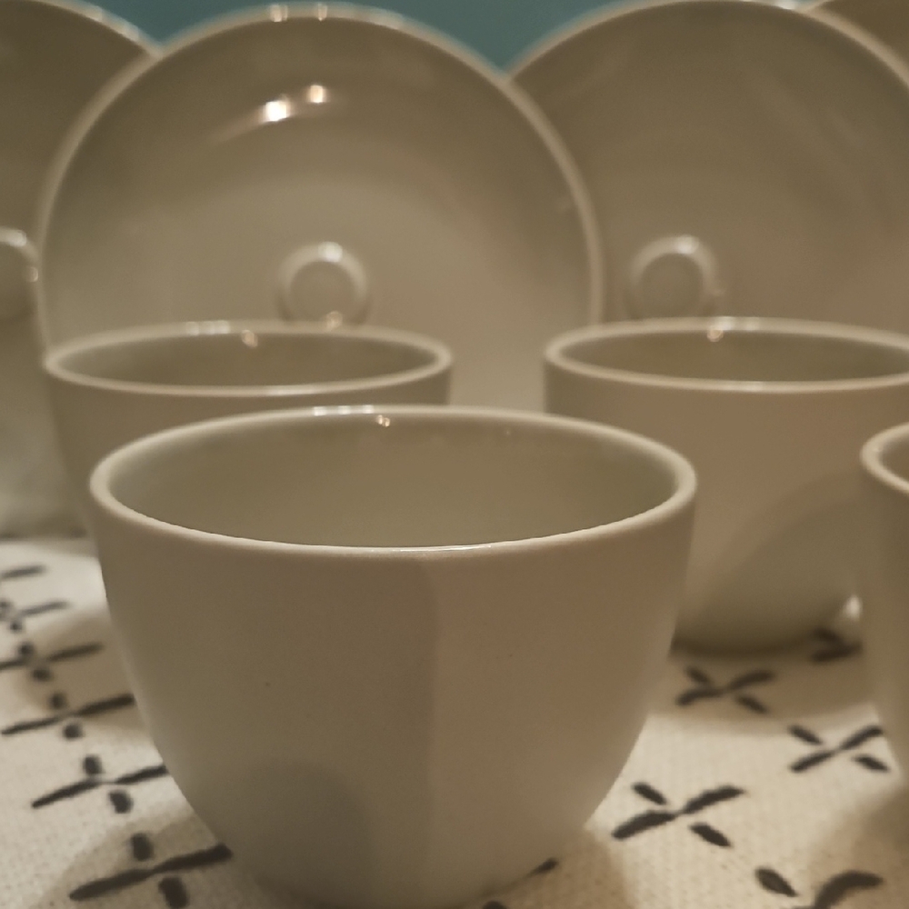 SALES PERM END 12/30 Rare Calvin Klein Basso Porcelain Cups and Saucers Ceylon